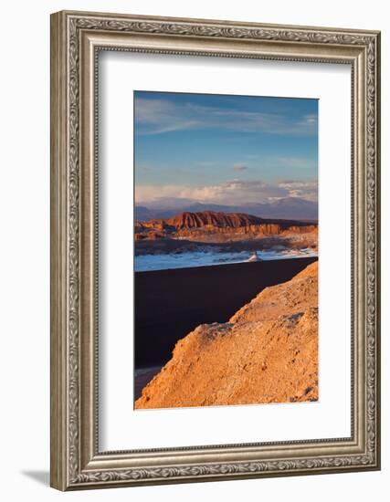 Elevated view of rocky landscape, Valle De La Luna, Atacama Desert, San Pedro de Atacama, El Loa...-null-Framed Photographic Print