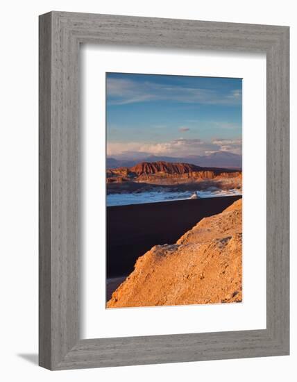 Elevated view of rocky landscape, Valle De La Luna, Atacama Desert, San Pedro de Atacama, El Loa...-null-Framed Photographic Print