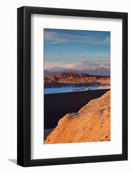 Elevated view of rocky landscape, Valle De La Luna, Atacama Desert, San Pedro de Atacama, El Loa...-null-Framed Photographic Print