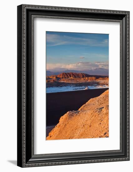 Elevated view of rocky landscape, Valle De La Luna, Atacama Desert, San Pedro de Atacama, El Loa...-null-Framed Photographic Print