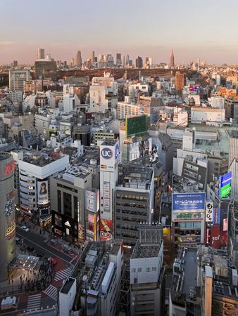 Elevated View Of Shinjuku Skyline From Shibuya Tokyo Japan Asia Photographic Print Gavin Hellier Art Com
