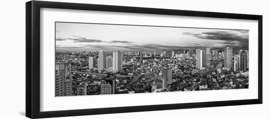 Elevated View of Skylines in a City, Makati, Metro Manila, Manila, Philippines-null-Framed Photographic Print