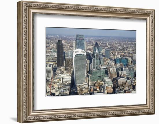 Elevated View of Skyscrapers in the City of London's Financial District, London, England, UK-Amanda Hall-Framed Photographic Print