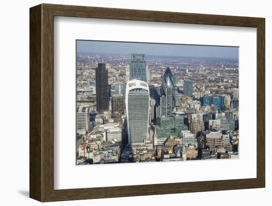 Elevated View of Skyscrapers in the City of London's Financial District, London, England, UK-Amanda Hall-Framed Photographic Print