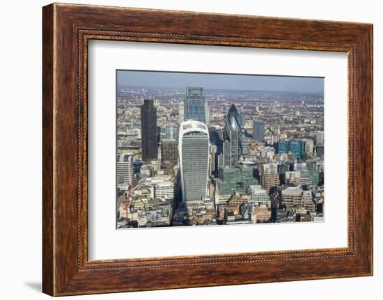 Elevated View of Skyscrapers in the City of London's Financial District, London, England, UK-Amanda Hall-Framed Photographic Print