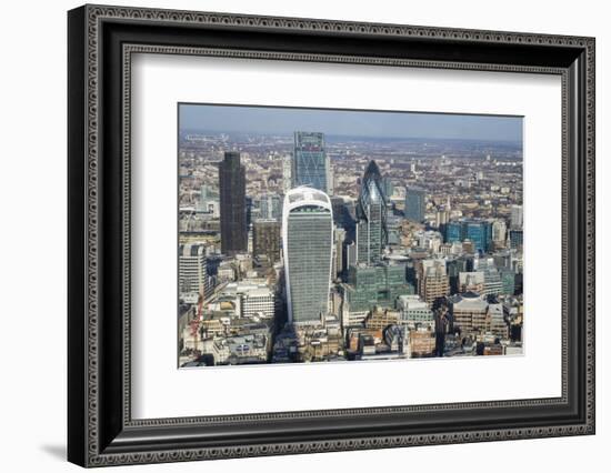 Elevated View of Skyscrapers in the City of London's Financial District, London, England, UK-Amanda Hall-Framed Photographic Print