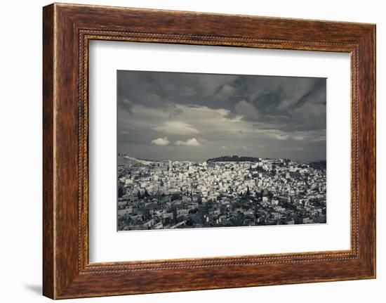 Elevated view of the city from Mount of Olives, Jerusalem, Israel-null-Framed Photographic Print