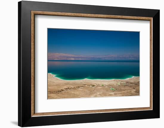 Elevated view of the Dead Sea, Metzoke Dragot, Israel-null-Framed Photographic Print