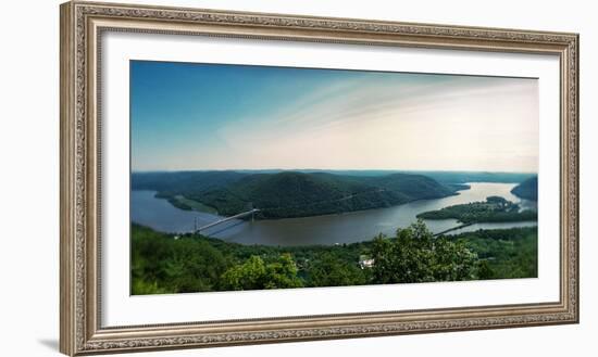 Elevated View of the Hudson River from Bear Mountain, Bear Mountain State Park-null-Framed Photographic Print