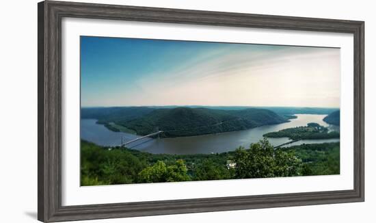 Elevated View of the Hudson River from Bear Mountain, Bear Mountain State Park-null-Framed Photographic Print