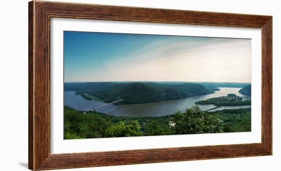 Elevated View of the Hudson River from Bear Mountain, Bear Mountain State Park-null-Framed Photographic Print