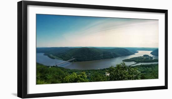 Elevated View of the Hudson River from Bear Mountain, Bear Mountain State Park-null-Framed Photographic Print