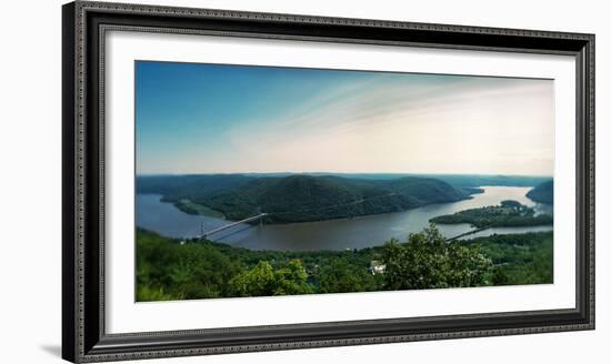 Elevated View of the Hudson River from Bear Mountain, Bear Mountain State Park-null-Framed Photographic Print