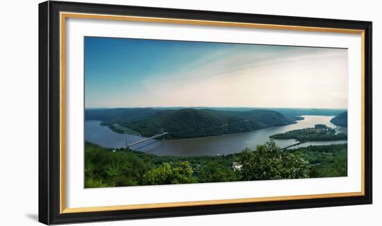 Elevated View of the Hudson River from Bear Mountain, Bear Mountain State Park-null-Framed Photographic Print