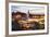 Elevated View of the Koutoubia Mosque at Dusk from Djemaa El-Fna-Gavin Hellier-Framed Photographic Print