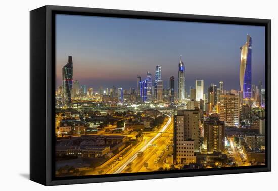 Elevated View of the Modern City Skyline and Central Business District-Gavin-Framed Premier Image Canvas