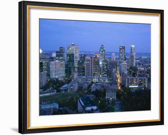 Elevated View of the Montreal City Skyline, Montreal, Quebec, Canada, North America-Gavin Hellier-Framed Photographic Print