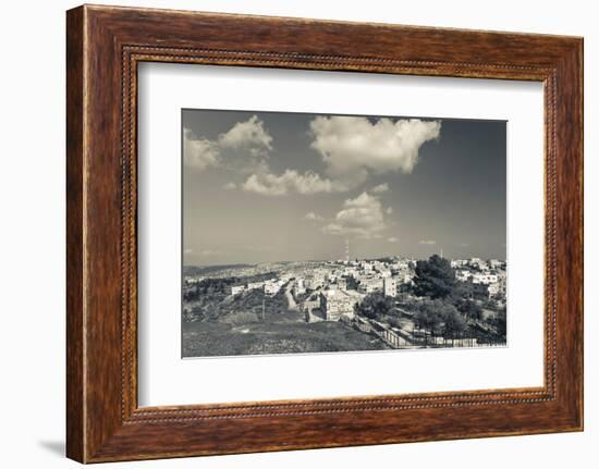 Elevated view of the new town, Umm Qais, Gadara, Jordan-null-Framed Photographic Print