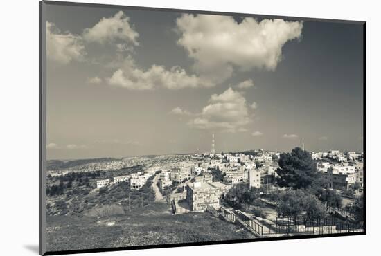 Elevated view of the new town, Umm Qais, Gadara, Jordan-null-Mounted Photographic Print