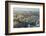 Elevated View of the River Thames Looking East Towards Canary Wharf with Tower Bridge-Amanda Hall-Framed Photographic Print