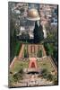 Elevated view of the Terraces of the Shrine of the Bab, Bahai Gardens, German Colony Plaza, Haif...-null-Mounted Photographic Print