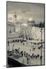 Elevated view of the Western Wall Plaza, Jewish Quarter, Old City, Jerusalem, Israel-null-Mounted Photographic Print