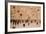 Elevated view of the Western Wall Plaza with people praying at the wailing wall, Jewish Quarter...-null-Framed Photographic Print