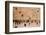 Elevated view of the Western Wall Plaza with people praying at the wailing wall, Jewish Quarter...-null-Framed Photographic Print