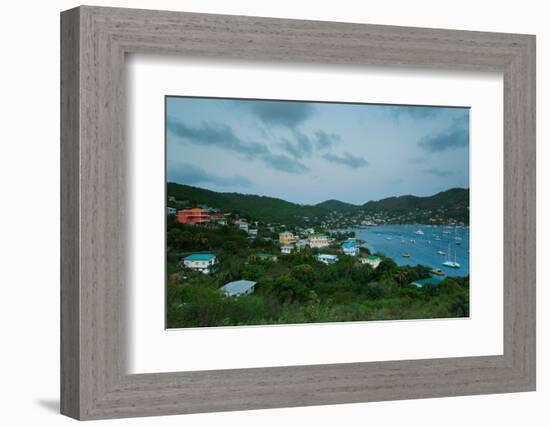 Elevated view of town from Hamilton Battery, Port Elizabeth, Bequia, Saint Vincent And The Grena...-null-Framed Photographic Print