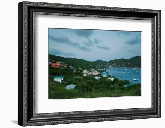 Elevated view of town from Hamilton Battery, Port Elizabeth, Bequia, Saint Vincent And The Grena...-null-Framed Photographic Print