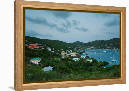 Elevated view of town from Hamilton Battery, Port Elizabeth, Bequia, Saint Vincent And The Grena...-null-Framed Premier Image Canvas