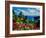 Elevated view of trees and plants on the East Coast, Dominica-null-Framed Photographic Print