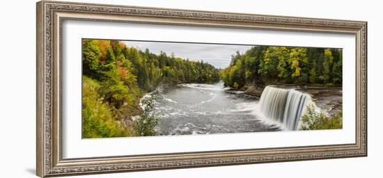Elevated View of Waterfall, Tahquamenon Falls, Tahquamenon Falls State Park, Chippewa County-null-Framed Photographic Print