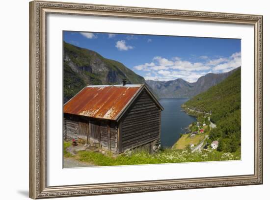 Elevated View over Aurlands Fjord, Sogn Og Fjordane, Norway, Scandinavia, Europe-Doug Pearson-Framed Photographic Print