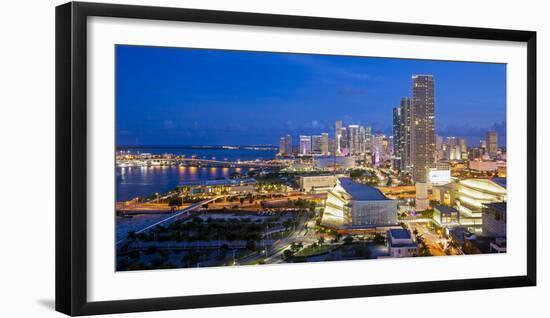 Elevated View over Biscayne Boulevard and the Skyline of Miami, Florida, United States of America-Gavin Hellier-Framed Photographic Print