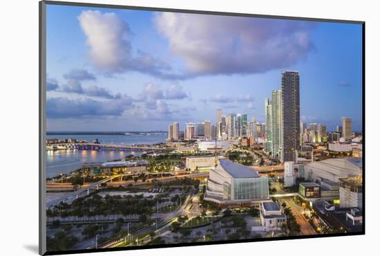 Elevated View over Biscayne Boulevard and the Skyline of Miami, Florida, USA-Gavin Hellier-Mounted Photographic Print