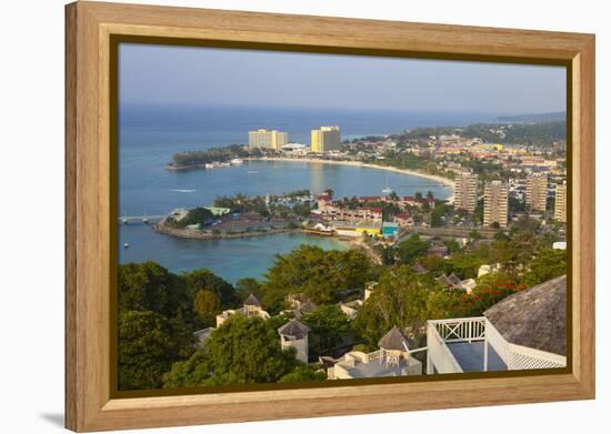 Elevated View over City and Coastline, Ocho Rios, Jamaica, West Indies, Caribbean, Central America-Doug Pearson-Framed Premier Image Canvas