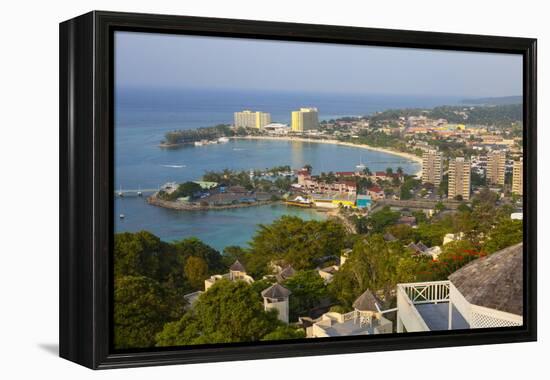 Elevated View over City and Coastline, Ocho Rios, Jamaica, West Indies, Caribbean, Central America-Doug Pearson-Framed Premier Image Canvas