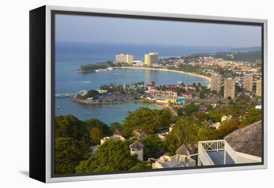 Elevated View over City and Coastline, Ocho Rios, Jamaica, West Indies, Caribbean, Central America-Doug Pearson-Framed Premier Image Canvas