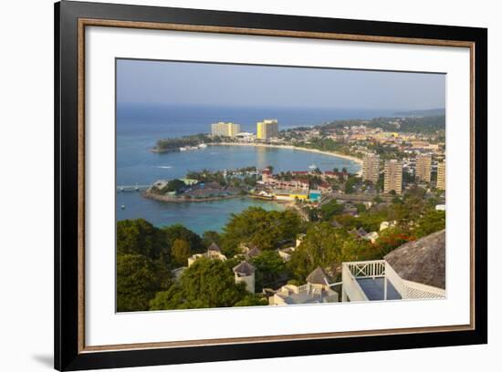 Elevated View over City and Coastline, Ocho Rios, Jamaica, West Indies, Caribbean, Central America-Doug Pearson-Framed Photographic Print