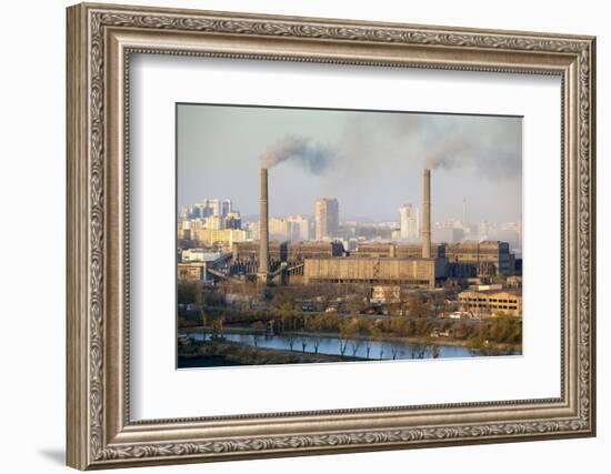 Elevated View over City Skyline, Pyongyang, Democratic People's Republic of Korea (DPRK), N. Korea-Gavin Hellier-Framed Photographic Print