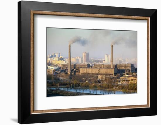 Elevated View over City Skyline, Pyongyang, Democratic People's Republic of Korea (DPRK), N. Korea-Gavin Hellier-Framed Photographic Print