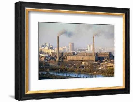 Elevated View over City Skyline, Pyongyang, Democratic People's Republic of Korea (DPRK), N. Korea-Gavin Hellier-Framed Photographic Print