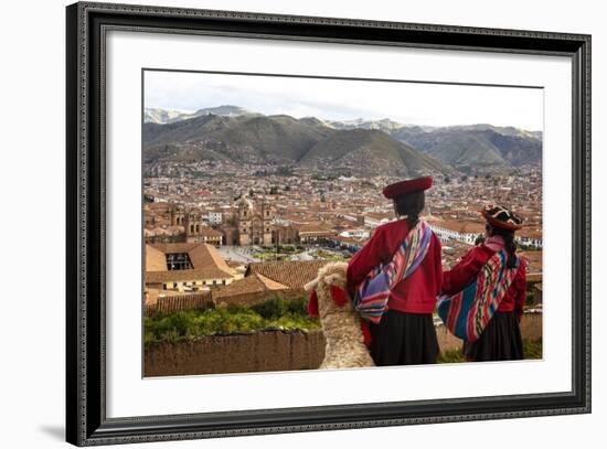 Elevated View over Cuzco and Plaza De Armas, Cuzco, Peru, South America-Yadid Levy-Framed Photographic Print