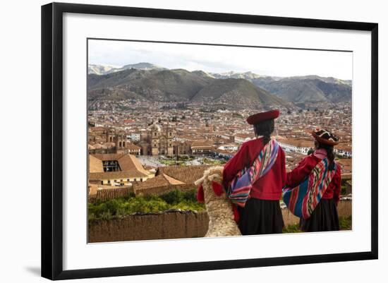 Elevated View over Cuzco and Plaza De Armas, Cuzco, Peru, South America-Yadid Levy-Framed Photographic Print