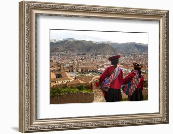 Elevated View over Cuzco and Plaza De Armas, Cuzco, Peru, South America-Yadid Levy-Framed Photographic Print