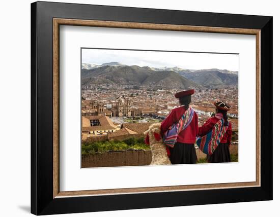 Elevated View over Cuzco and Plaza De Armas, Cuzco, Peru, South America-Yadid Levy-Framed Photographic Print