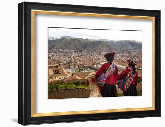 Elevated View over Cuzco and Plaza De Armas, Cuzco, Peru, South America-Yadid Levy-Framed Photographic Print