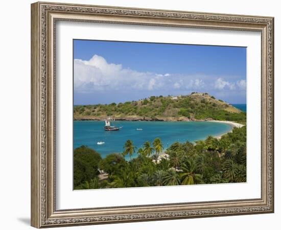 Elevated View over Deep Bay, Near the Town of St. John's, Antigua, Leeward Islands, West Indies-Gavin Hellier-Framed Photographic Print