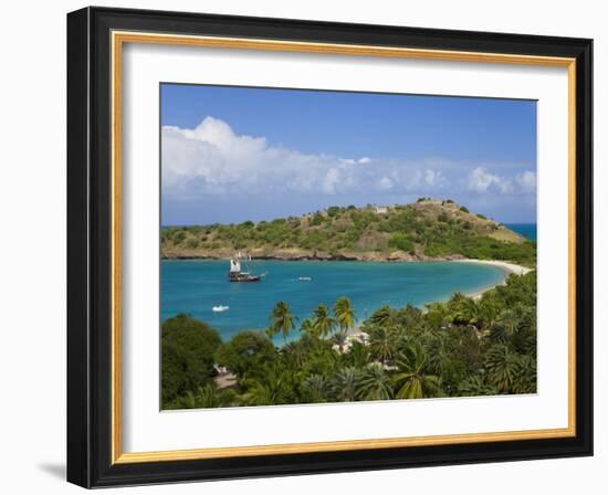 Elevated View over Deep Bay, Near the Town of St. John's, Antigua, Leeward Islands, West Indies-Gavin Hellier-Framed Photographic Print
